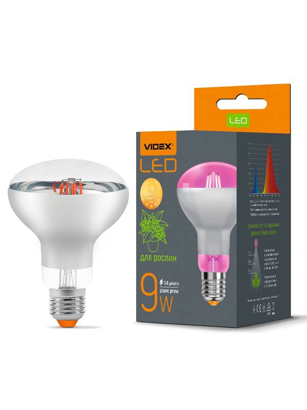  LED VIDEX Filament R80FF 09W E27 1200K